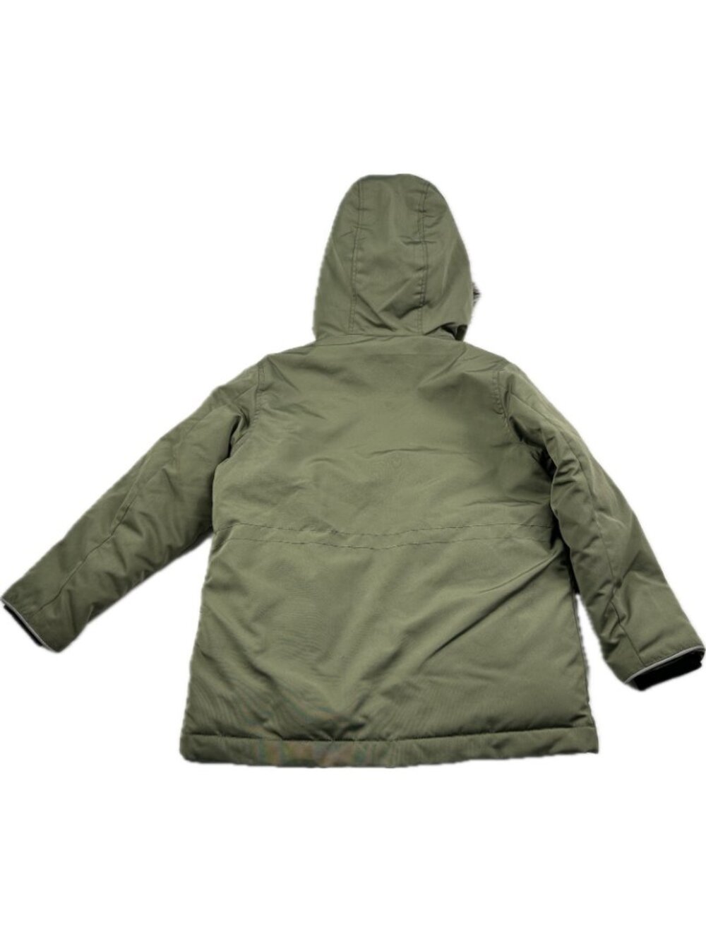 Gap Kids Boy Girl Faux-fur Warm Parka Green Fleece Jacket Coat Small 6-7 - Picture 2 of 7
